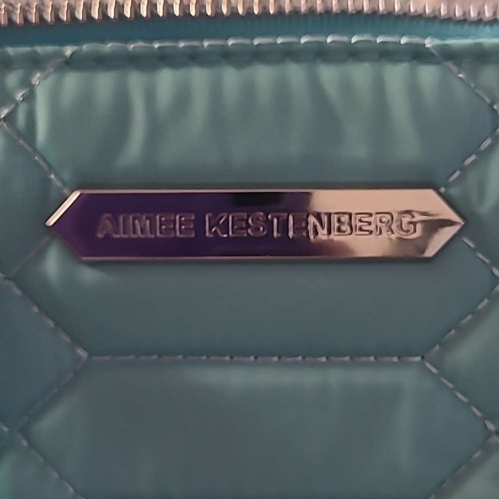 NEW! Aimee Kestenberg Mara Satchel. Blue Ombre Diamond Pattern. 9x11. - Picture 2 of 7